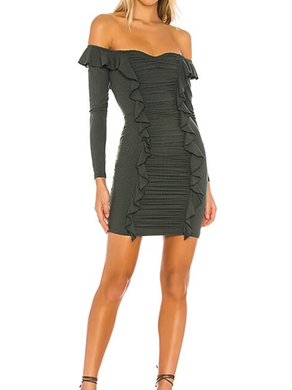 Majorelle Salvador Mini Dress in Moss Green Sz XXS